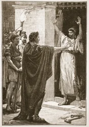 Caesar birtokolja a kincset a Szaturnusz templomában