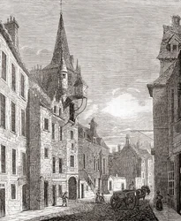 Canongate börtön, Edinburgh, Skócia, Old England: Képi Múzeum, pub. 1847