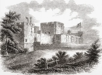 Carlisle Castle, Carlise, Cumbria, Anglia itt látható a 19. században, Ó-Angliából: Képi Múzeum, pub. 1847