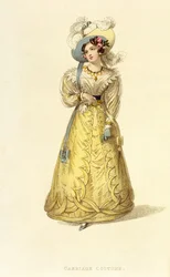Kosztüm jelmez, divatlap az Ackermanns Repository of Artsból, 1827 körül