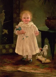 Gyermek babával és játéklóval, 1840 körül