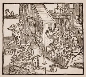 Coiners at Work, 1577 (szépia fotó)