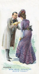 Szokásos köszöntés Franciaországban, 1907