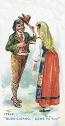 Szokásos üdvözlet Olaszországban, 1907
