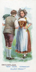 Szokásos köszöntés Svájcban, 1907