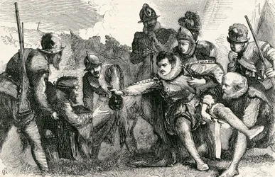 Sir Philip Sidney halála a zutpheni csatában, 1865
