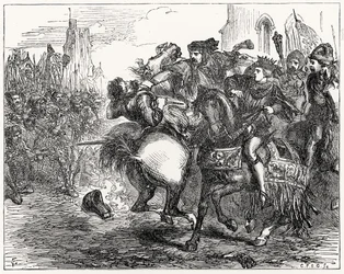Wat Tyler halála (1381) (metszet)