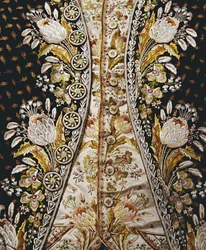 Részlet egy úri öltönyről, kabátból, mellényből és bricsesznadrágból, 1780-90-es évek