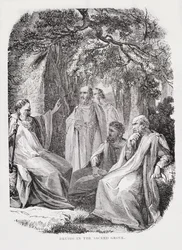 Druidák a szent ligetben, a Franciaország történetéből, Emile de Bonnechose, kiadó: Ward, Lock and Co, London