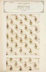 Hímzett muszlinminta Madrasból, az Indiai Textilgyártók Gyűjteményéből, John Forbes Watsontól, 1866-ban