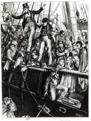 Emigrants Leaving Old England, a The Graphic magazinból, 1869. december 18