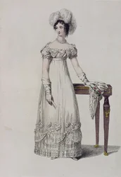 Estélyi ruha, divattányér az Ackermanns Repository of Arts-tól