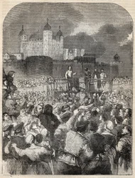 Northumberland hercegének kivégzése a Tower Hillen – 1553 (John Dudley
