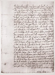 Fakszimile Philip Sidneys kézírásáról 18 évesen, 1572. március 23.