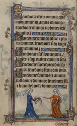 Folio 75v Illusztráció a "The Taymouth Hours"-ból (vellum)