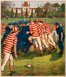 Labdarúgás, a British Sports and Games-től, pub. C. 1880.