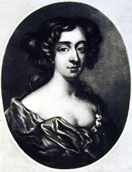 Frances Teresa Stuart (1647-1702) Richmond hercegnője, Richard Earlom (1743-1822) és Charles Turner (kb. 1775-1857) illusztrációja a Brit történelemben illusztris karakterek portréiból
