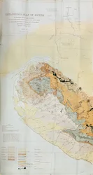 India Kutch régiójának geológiai térképe, Indiai Geológiai Szolgálat 1868-69