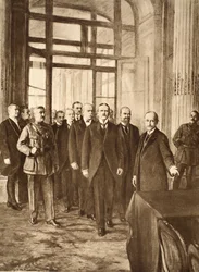 Német politikusok a Versailles-i palotában, 1919