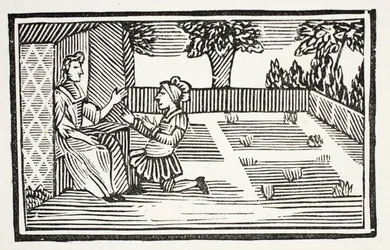 Guy Courts Fair Phyllis, illusztráció a Chapter-books of the Eighteenth Century, John Ashton, pub. 1882