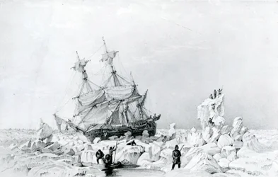 HMS Terror jégen tartott