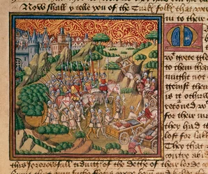 Harley 326 fol.90 A törökök veresége, a 