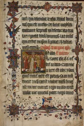Harley 7026, f.13 Corpus Christi ünnepe, a Love Lectionaryból, 1408 előtt (vellum)
