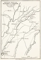 Havelocks March Allahabadtól Cawnpore-ig, 1857. július és augusztus, Cassells Illustrated History of England