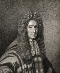 Henry Hare Lord Colerane, Bocquet metszete, illusztráció a „Királyi és nemes szerzők katalógusának V. kötetéből”, 1806-ban megjelent