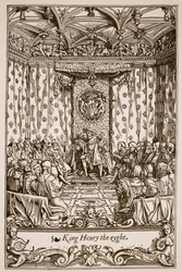 VIII. Henrik a Parlamentben (szépia fotó)
