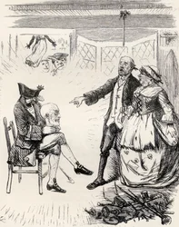 Illusztráció J. Leech nyomán a „The Legend of Hamilton Tighe” című vershez, Thomas Ingoldsby „The Ingoldsby Legends or Mirth and Marvels” című költeményéhez, 1865-ben megjelent