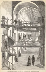 A Börtönház belseje, Clerkenwell, illusztráció a londoni bűnügyi börtönökből és Henry Mayhew és John Binny jelenetei a börtönéletből, pub. 1862