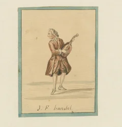 J. F. Handel, 19. század közepe (toll és tinta, zsírkréta és mosószer papíron)