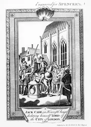Jack Cade († 1450) VI. Henrik uralkodása című művében, aki London City urának nyilvánítja magát, Spencer számára vésve