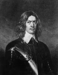 John Hampden (1594-1643), illusztráció a brit történelemben kiemelkedő karakterek portréiból, (mezzotinta)
