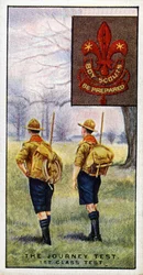 Utazási teszt az 1. osztályú cserkészjelvényhez, 1929