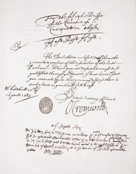 Oliver Cromwell levele, 1653. április
