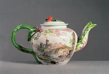 Longton Hall teáskanna, 1755 körül (porcelán)