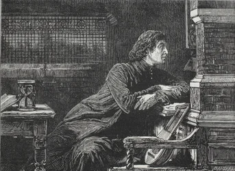 Luther at the Casement, illusztráció: James Aitken Wylie (1808-1890) A protestantizmus története című könyvéből, pub. 1878