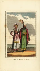 Férfi és nő Goa-ban, Indiában
