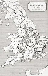 Britannia térképe 634-ben, J. R. Green 