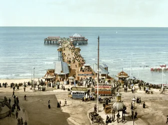 North Pier, Blackpool (kézzel színezett fotó)