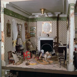 Óvoda játékokkal a Miss Miles House-ból, 1890 (vegyes technika)