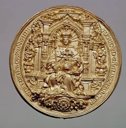 VIII. Henrik (1491-1547) pecsétjének előlapja (arany) (a hátoldalt lásd: 181809)