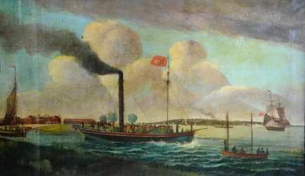 P.S. Royal Charter a bartoni vízparton, 1850 körül (olaj, vászon)