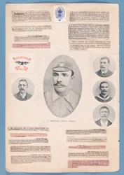 Oldal egy albumból, amelyet Nat Whittaker állított össze az 1895-96-os szezonban