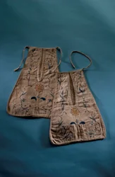 Pár csatolt zseb, 1750 körül (pamut és selyem)