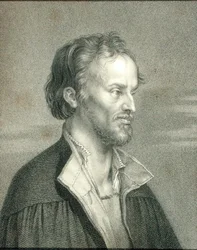 Philipp Melanchthon vagy Philipp Schwartzerd (1497-1560) az 1833-ban kiadott "Festők Galériájából" (metszet).