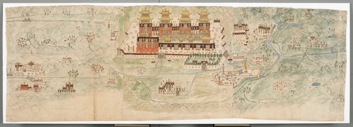 Közép-Tibet képes térképe 7 szelvényben