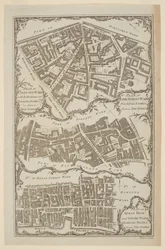 "Queen Hith és Vintry Wards plébániákra osztott terve egy új felmérés alapján". London City térképe, Royce, amelyen a Leadenhall Street és a East India House látható